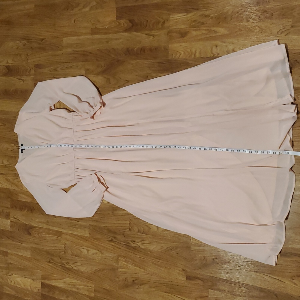 Lulu's Wondrous Water Lilies Blush Pink Maxi Dress Womens Size XL - Picture 11 of 16